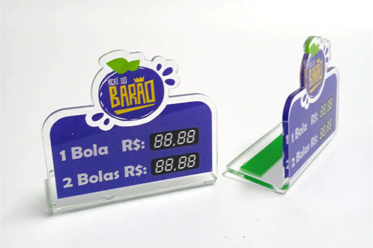 display acrílico