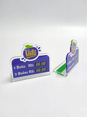 display em acrílico