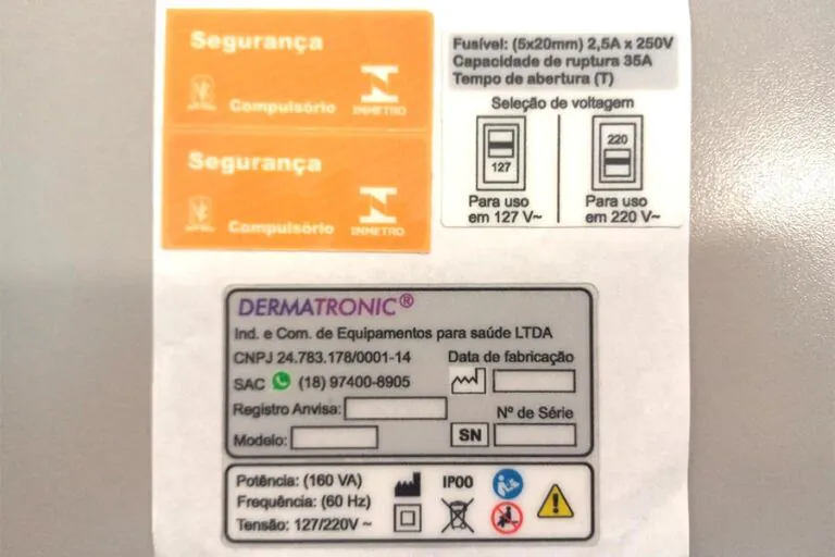 etiqueta técnica e instrutiva