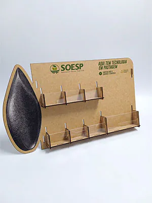 expositor em mdf impressão uv
