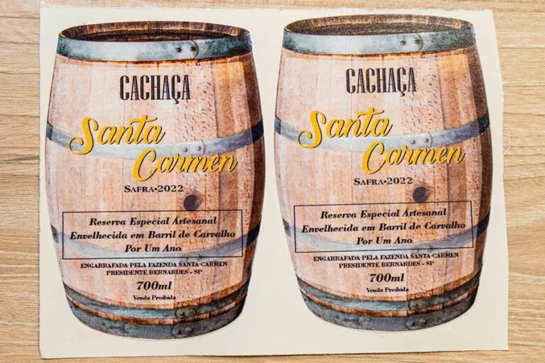 rótulo para cachaça