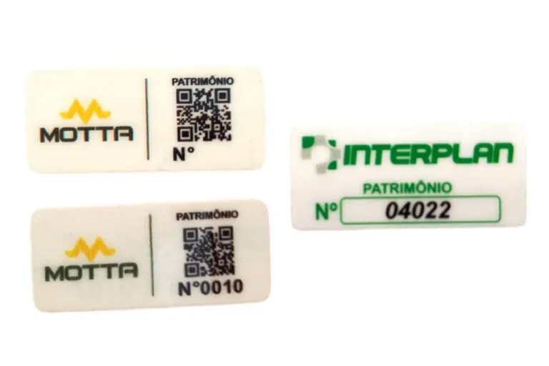 etiqueta de patrimônio