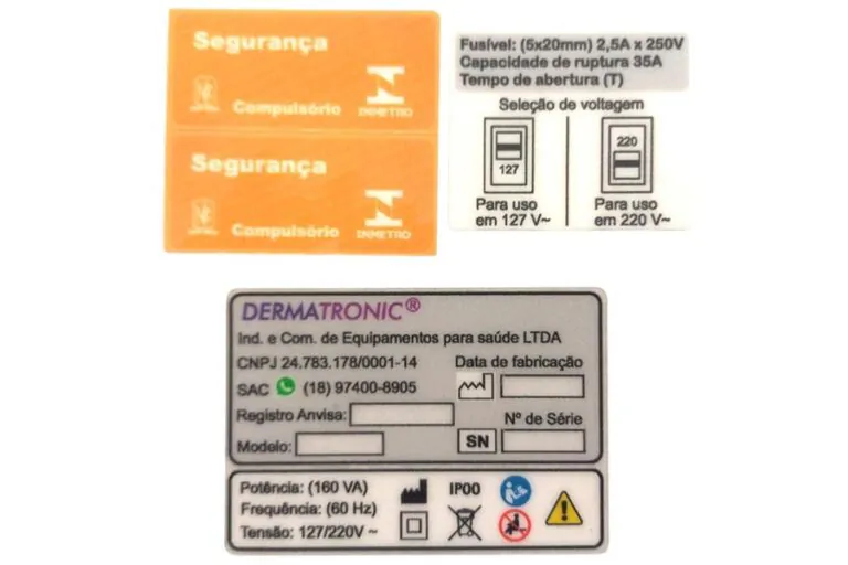 etiqueta técnica e instrutiva